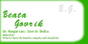beata govrik business card